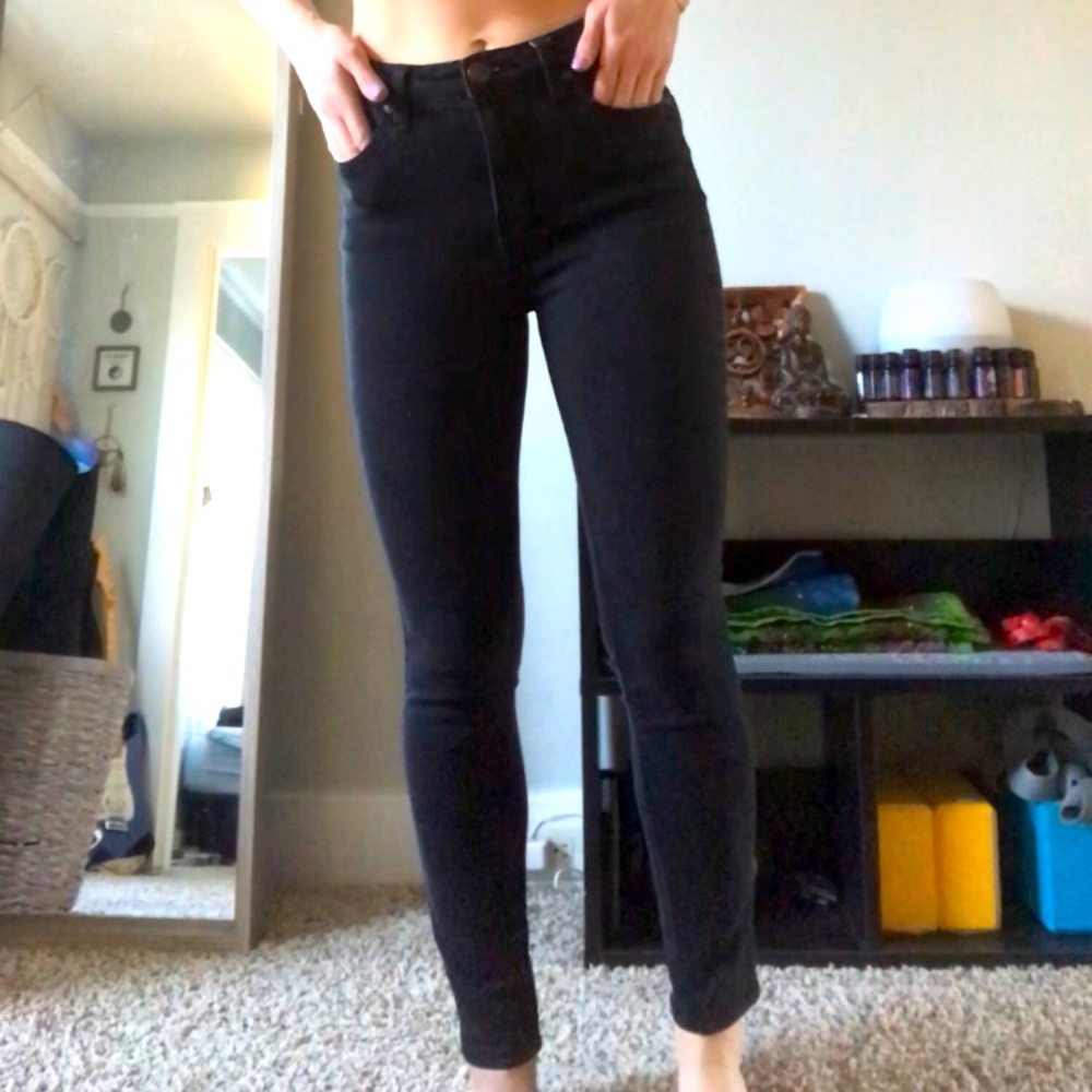 Free People | High Waisted Black Jeans